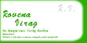 rovena virag business card